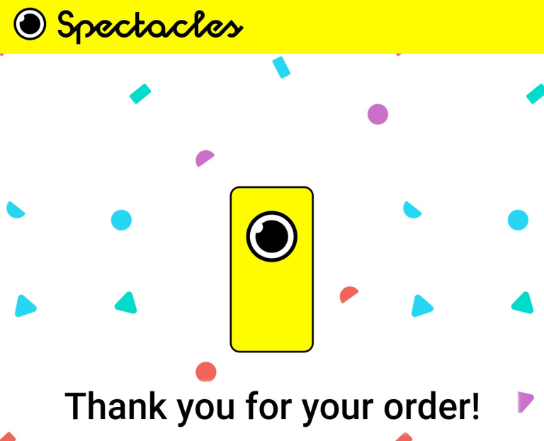 Spectacles online confirmation